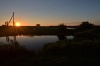 Západ slunce v deltě řeky Nemunas