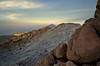 Stín vrcholu Pico Teide při východu slunce