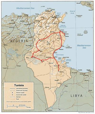 Tunisko 2006 - mapa ke stažení